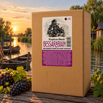 Вино Bessarabian Kapitan Black червоне сухе 10 л Bessarabian 10 л фото
