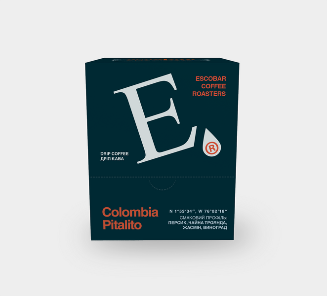 Дріп-кава Escobar Colombia Pitalito 10 шт. kva1592 фото