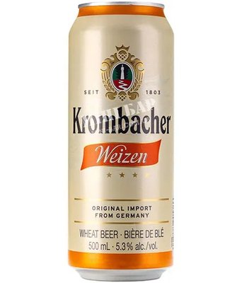 Упаковка пива Krombacher Weizen светлое нефильтрованное 5.3% 0.5 л x 24 шт 3518 фото