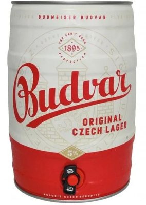 Пиво Budweiser Budvar Original светлое, 5%, ж/б, 5 л 01234 фото